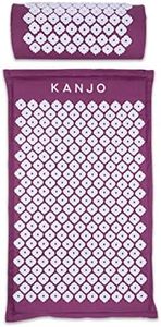 FSA HSA Eligible Kanjo Premium Acupressure Mat and Pillow Set for Back Pain Relief & Neck Pain Relief, with Memory Foam Pillow, Includes Carry Bag, Amethyst