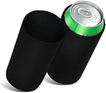 kwmobile 2X Rafraîchisseur de canette Compatible avec 500ml Can - Lot de refroidisseurs canettes Soda bières - Noir