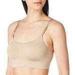 Warner's Women's Easy Does It Dig-Free Band with Seamless Stretch Wireless Lightly Lined Convertible Comfort Bra Rm0911a, Toasted Almond, Small