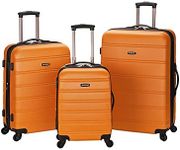 Rockland Melbourne Hardside Expandable Spinner Wheel Luggage, Orange, 3 Piece (20"/24"/28"), Melbourne Hardside Expandable Spinner Wheel Luggage