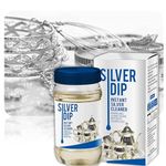 COZKE ENTERPRISE Silver Dip Cleaner Liquid - Fast Acting Tarnish Remover for Jewellery, Pooja Items & Utensils Instant Sparkling Clean