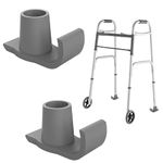 Walker ski Glides 2 Pack, Walker Glide Ski Heavy Duty, Walker Accessories for Seniors Folding Walkers, Easy to Use Rubber Walker Glides, Universal 1" Replacement Glide Caps Tool Free instaltion