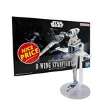 Revell (Bandai original) 01208 Star Wars B-Wing Starfighter 1:72 Scale Unbuilt/Pre-coloured/Clip-Together (Non-Glue) Plastic Model Kit with Display Base