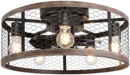 Ohniyou 20'' Flush Mount Caged Ceil