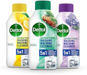 Dettol Washing Machine Cleaner, Multipack, Lavender 250ml, Lemon 250ml, Original 250ml, Total 750ml, Antibacterial Washing Machine Cleaner, Lasting Freshness, Disinfectant, Laundry