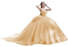 LuxeEspy Elegant Champagne Puffy Quinceanera Dresses with Butterfly Big Puffy Dress Champagne for sweet 18 vestido de 18 años Spaghetti Straps Ball Gown Size 14