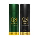 Denver Hamilton & Caliber Deodorant 150 ML Each, Pack of 2 | Long Lasting Deodorant Body Spray For Men