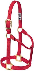 Weaver Leather Original Non-Adjustable Nylon Horse Halter, Large, Red