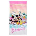 Disney Store Official Mickey Mouse and Friends Beach Towel, 150cm/59”, Lightweight Swim Pool Cloth Soft Cotton Bath Sheet with Minnie, Donald and More