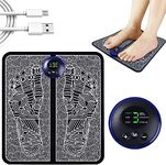 EMS Foot Massager,Electric Feet Massager Deep Kneading Circulation Foot Booster for Feet and Legs Muscle Stimulator,Folding Portable Electric Massage Machine with 8 Modes 19