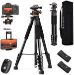 K&F CONCEPT 75 inch Camera Tripod, 