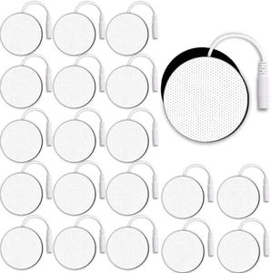 SM Electrodes TENS Unit Replacement Pads for TENS | 2'' Round Electrodes Pads for TENS Unit | Latex-Free Reusable Eletrode Pads for TENS Machine 20PCS