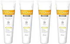 UV Doux Tinted Mineral Sunscreen SPF 50 PA+++ | 100% Mineral Broad Spectrum | Zinc & Iron Oxide | No White Cast | India’s No.1 Dermatologist Recommended Brand | For Sensitive Skin | 50 g (Pack of 4)