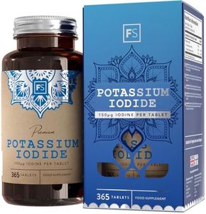 FS Yoduro de Potasio | 365 Tabletas de Potasio de Alta Potencia - 150mcg de Yoduro de Potasio por Porción | Suplemento de Yodo | Sin OGM, Gluten, Lácteos y Alérgenos | Fabricado en el Reino Unido