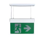 Evoges 230v 0.6W LED Suspended Double-Sided Emergency Exit Sign, Green