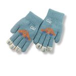 Tomorrow Kids Winter Gloves | Warm Faux Wool Thermal Gloves for 3-8 Year Olds | Elastic Knit Gloves with Car Pattern | Ideal for boy and girls (Pista)