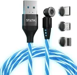 Statik GloBright 360 Magnetic Charging Cable, Light Up Charging Cable, Magnetic USB C Charging Cable, LED Charging Cable, Magnetic Charger Cable, Glowing Light Up Phone Charger Cord 6FT/2M