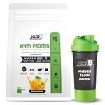 XLR8 Whey Protein Powder 24 g Protein, 5.4 g BCAA - With Shaker-4 Lbs / 1814 g (Mango)