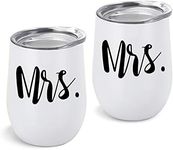 GINGPROUS 2 Pack Mrs and Mrs Wine T