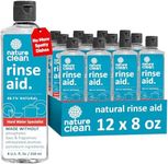 Nature Clean Natural Dishwasher Rinse Aid Liquid with 99.7% Plant-Based Ingredients, Unbelievable Power with No Nasty Chemicals. Dishwasher Drying Agent. Hard Water Stain Remover. 8 oz. (12 pack)