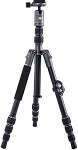 VANGUARD VEO3GO204AB Aluminum Tripod with Ball Head, Monopod Option, Smart Phone Holder and Bluetooth Remote, Black