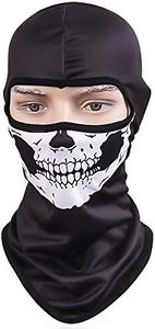 TClian Skull Mask Balaclava Ghost Skeleton Bandana Motorcycle Full Face Mask Military Tactical Airsoft Masks Halloween Mask (Skull-01)