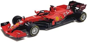 Bburago 1/43 2021 Ferrari SF21 F1 #55 Carlos Sainz Diecast Model Car 36829