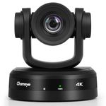 Chameye 4K Conference Room Camera with 10X Optical Zoom AI Auto Tracking, HDMI/USB3.0/LAN(PoE), TF Card Recording, Compatible with Zoom Teams Webex for Video Conferencing & Live Streaming, C410