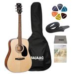 Cort AD810 Dreadnought Acoustic Guitar with Gig-Bag, Polishing Cloth, Strap, Picks & E-Book - Opne Pore Natural