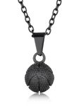 Black Basketball Chain, NBA Stereoscopic 3D Basketball Fans Pendant Necklaces Women Men, Gift for Son