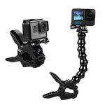 Suptig Jaws Flex Clamp Mount Gooseneck Mount for GoPro Hero 13 Hero 12 Hero 11 Hero 10 Hero 9 Hero 8 Hero 7 Hero 6 Hero 5 Hero 4 Session Hero 3+ Hero 3 Akaso EK7000 DJI osmo Arlo Action Cameras