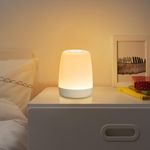 YUNJAYI Night Light for Kids Bedroom, LED Bedside Touch Lamp with Warm White and 256 RGB Color Changing, USB Rechargeable Small Table Lamp Wireless, Dimmable Nursery Lamp with Memory & Timer Function