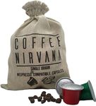 Coffee Nirvana, Blend, 30 Pods, Nespresso Compatible Aluminum Capsules, Jute Pouch