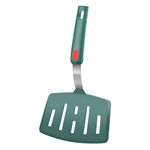 Contiup Silicone Fish Spatula Turner Wide Slotted Pancake Spatulas for Nonstick Cookware Pans Omelette Egg Spatula 600°F Heat-Resistant (Green)