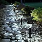 GIGALUMI 10 Pack Solar Lights Outdoor Waterproof,New Upgraded Solar Lights for Outside,Solar Garden Lights,Solar Outdoor Lights for Patio,Lawn,Yard and Landscape