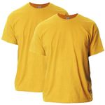 Gildan Men's G2000 Ultra Cotton Adult T-Shirt, 2-Pack, Gold, Large