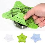 3 Pcs Silicone Drain Hair Catcher, Kitchen Sink Strainer - Bathroom Shower Sink Stopper - Drain Cover Hair Trap, Filter for Kitchen Bathroom Tub …