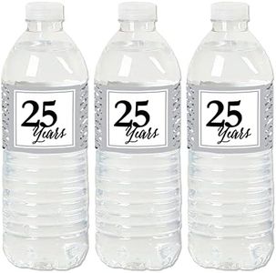 Big Dot of Happiness We Still Do - 25th Wedding Anniversary - Anniversary Party Water Bottle Sticker Labels - Set of 20