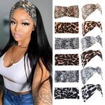 MarchQueen Fashion Headbands for Women Elastic Twisted Criss Cross Hair Bands for Girls Turban Headwraps Hair Accessories 6Pcs