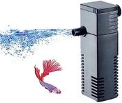 myfole Mini Aquarium Filter Internal Submersible Fish Turtle Tank Filter (60 GPH)