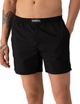 DAMENSCH Men's Regular Fit Cotton Breeze Ultra - Light Solid Boxer Shorts Cotton, Boxers for Men,Cotton Shorts for Men, Boxer Shorts for Men-Cape Black-L