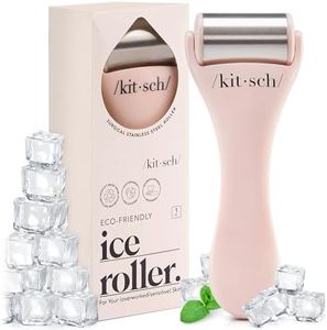 Kitsch Ice Roller for Face – Stainless Steel Face Ice Roller to Reduce Puffiness, Redness & Headaches – Cooling Facial Roller for Skin Care, Irritation Relief & Spa-Like Experience at Home - Pink