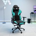 Green Soul | Xtreme | Multifunctional Ergonomic Gaming & Office Chair | Premium PU Leather Upholstery | 4D Armrests | Adjustable Neck, Lumbar Pillow | 180? Back Recline (Black & Blue)