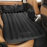 Zelenia Car Back Seat Inflatable Bed Mattress | Travel Sleeping Cushion for SUV, Sedan & MPV | Foldable Air Bed with Pump & 2 Pillows | Portable Backseat Mattress for Long Road Trips & Camping