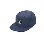 Volcom Boys' Quarter Snapback Hat, Cruzer Blue, One Size