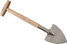 Kent & Stowe Stainless Steel Perennial Spade, Pointed Head Garden Spade for Easy Slicing Through Roots, All Year Round Garden Tools Made from Stainless Steel and Ash Wood