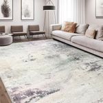 ASIinnsy Soft Abstract Area Rugs Non-Slip Carpet for Living Room Bedroom Dining Room Indoor Rugs Home Decor (Grey/Multi, 6'6" x 8'2")