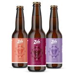 Zoh Probiotics Kombucha-(330Ml,Pack Of 3) Peach,Berry,&Lavender Kombucha, Green, Liquid Probiotic&Antioxidant Rich Raw Sparkling Tea,Low Sugar,Vegan,&With Gut Healing Active Cultures