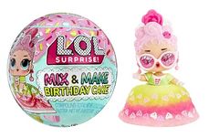 LOL Surprise Mix & Make Birthday Cake Tots with Collectible Doll, DIY Cake Dress, Cake Making and Decorating, Ingredients and Glitter Sprinkles, Cake Dress Doll- Great Gift for Girls Age 3+