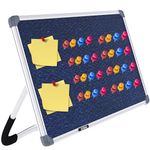 GOSHU Display Dyno 41 cm x60 cm Large Desktop Bulletin Board with Stand Includes 50 Push-Pins Portable Easel Notice Boards for Kids, School, Office, Memo and to Do List (41x60 cm wth pins)